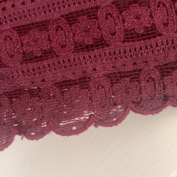 Free People Lace Dress in Burgundy Medium - Picture 7 of 8